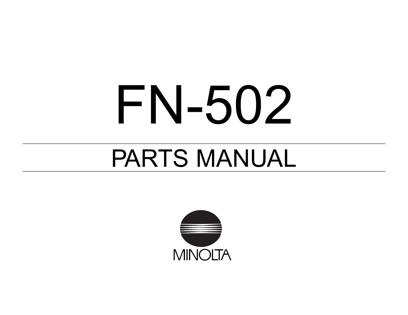 Konica-Minolta Options FN-502 Parts Manual-1
